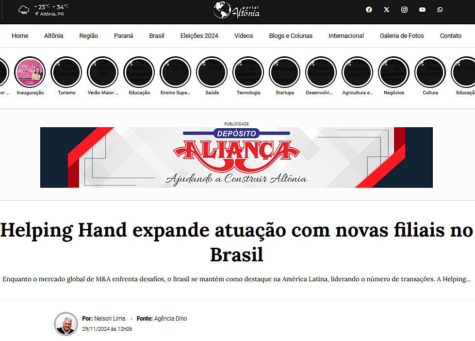 Helping Hand expande atuao com novas filiais no Brasil